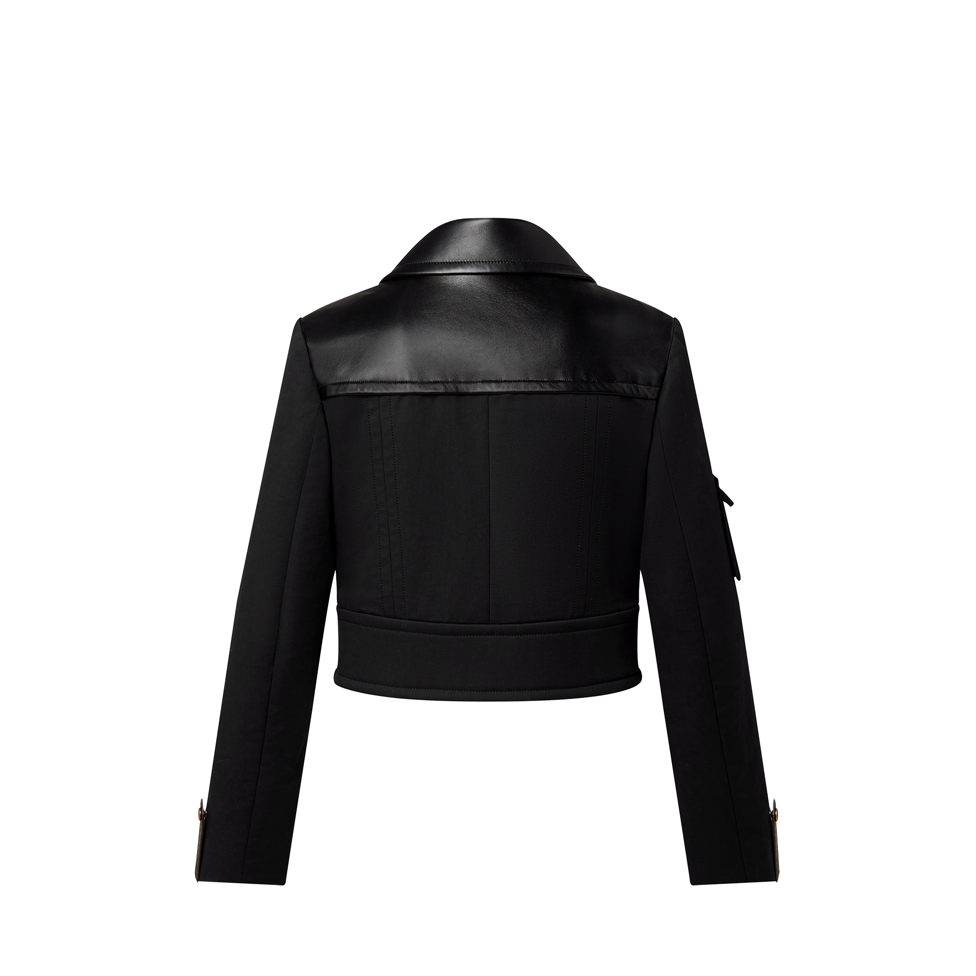 Leather Accent Snap Button Jacket OBSOLETES DO NOT TOUCH 1ABEJK